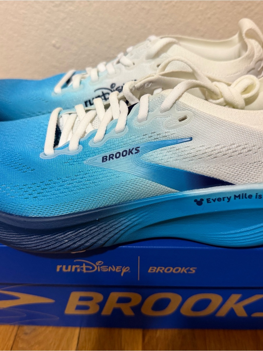 Brooks Blue and White Gradient RunDisney Running Shoe